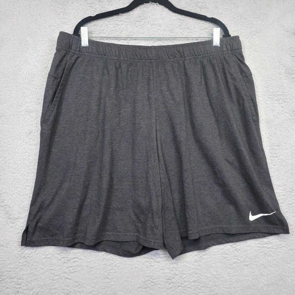 Nike Sweatshorts Men 2XL Dark Gray Drawstring Tie Dri-Fit Relaxed Fit Athleisure - Picture 1 of 10
